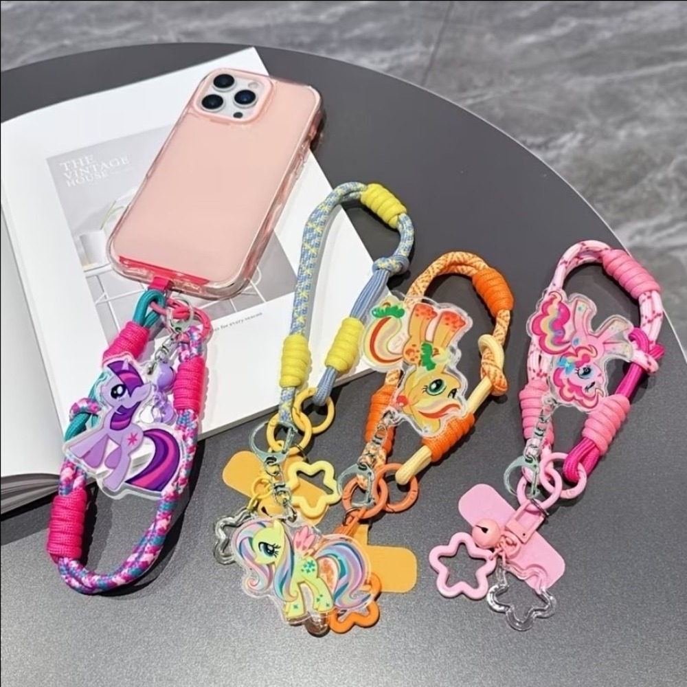 My Little Pony Applejack Phone Lanyard Charm Braided Rope Keychain MLP Anti-Loss - Picture 5 of 5